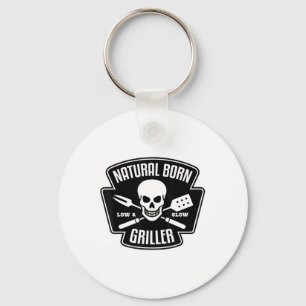Barbecue Natural Geboren Griller Funny Grill Maste Schlüsselanhänger