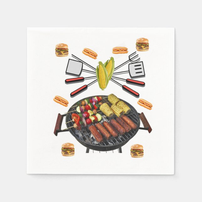 Barbecue Paper Napkins Serviette (Vorderseite)
