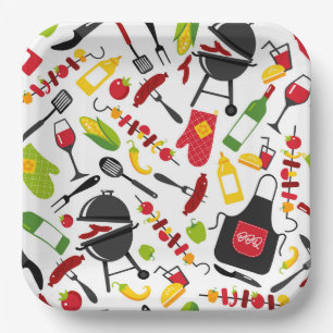 Barbecue pappteller