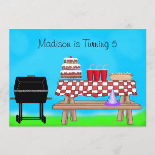 Barbecue Picnic Geburtstagsparty Einladung