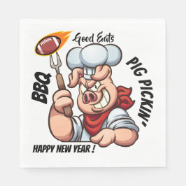 Barbecue Pig Pickin' Napkin Serviette