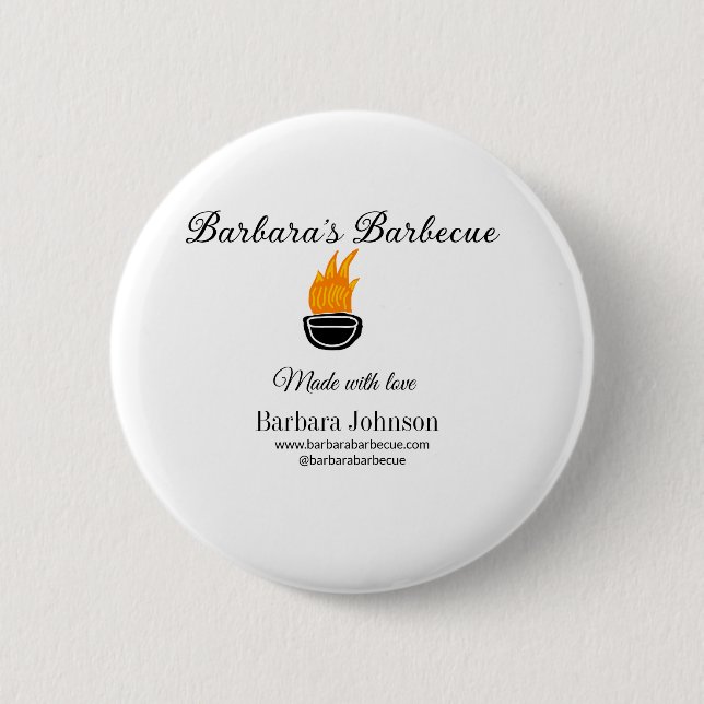 Barbecue Restaurant Küche Social Media Website Button (Vorderseite)
