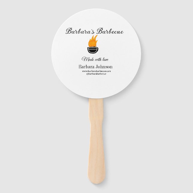 Barbecue Restaurant Küche Social Media Website Fächer (Vorderseite)