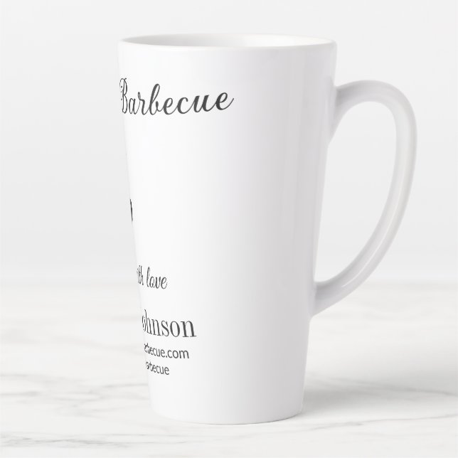 Barbecue Restaurant Küche Social Media Website Milchtasse (Rechts)