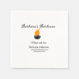 Barbecue Restaurant Küche Social Media Website Serviette