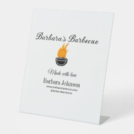Barbecue Restaurant Küche Social Media Website Sockelschild