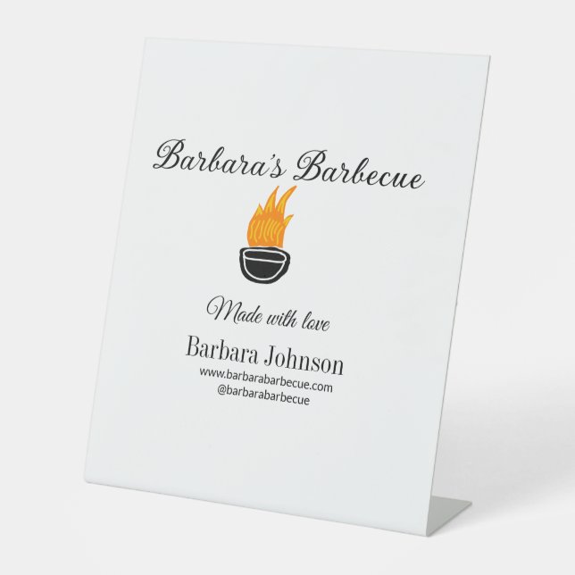 Barbecue Restaurant Küche Social Media Website Sockelschild (Vorderseite)