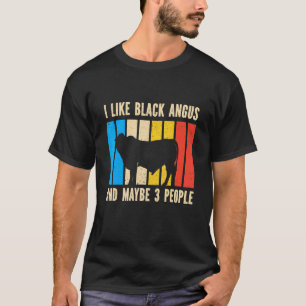 Barbecue Retro I like Black Angus und vielleicht 3 T-Shirt