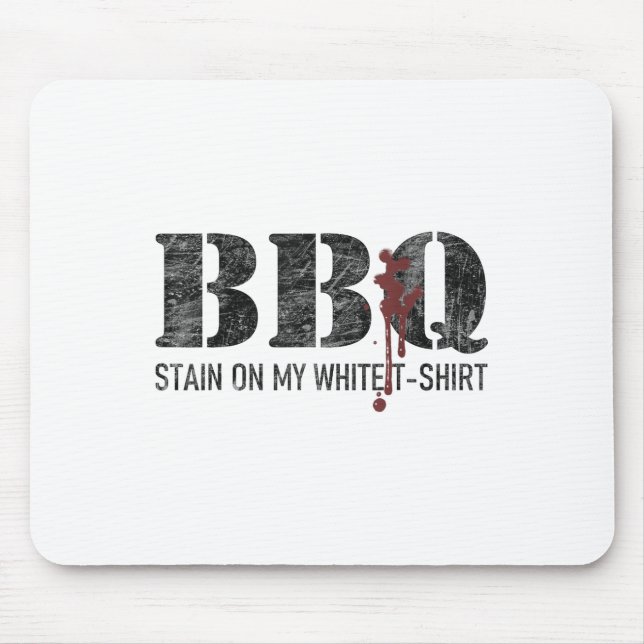 Barbecue-Stein auf meinem Weißen _3 Mousepad (Vorne)