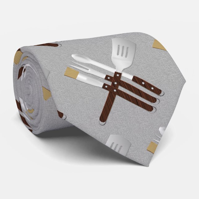 Barbecue Utensils Krawatte (Gerollt)