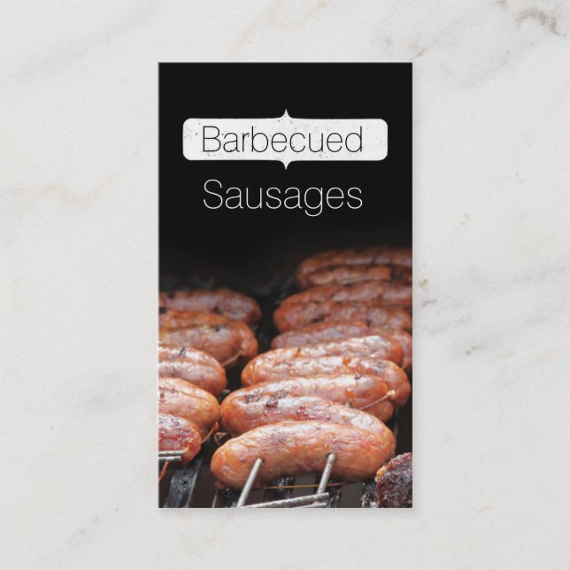 Barbecued Würstchen/Grill/Grillen Visitenkarte (Vorderseite)