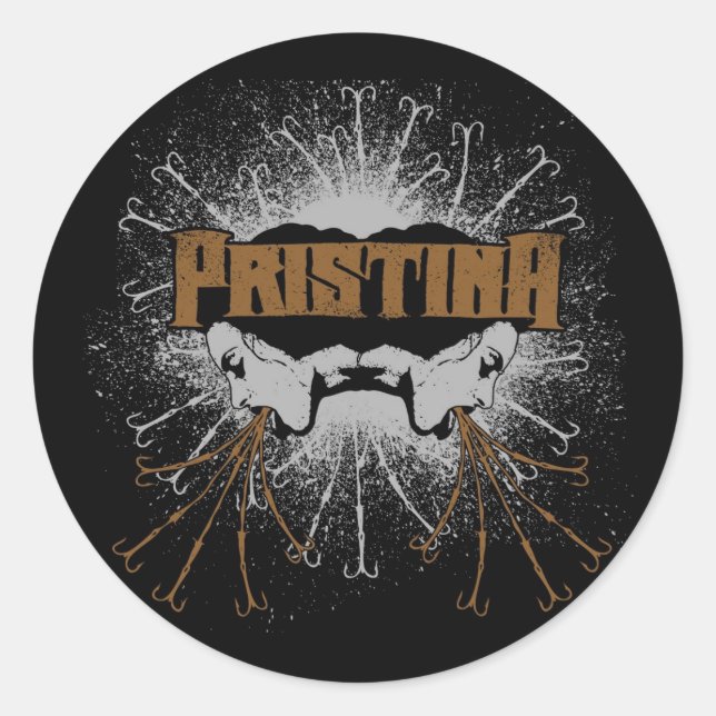 Barbed Runder Aufkleber (Vorderseite)