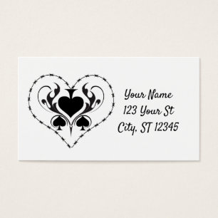 Barbed Wire Herz Schwarze Spades Thunder_Cove