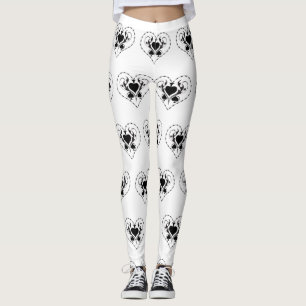 Barbed Wire Herz Schwarze Spades Thunder_Cove Leggings