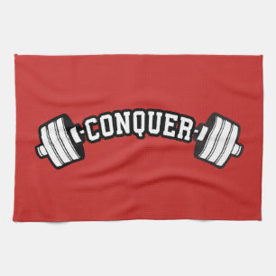Barbell, CONQUER - Inspirationsstifter Gym Geschirrtuch