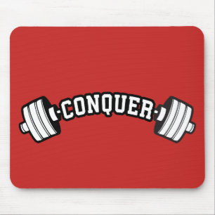 Barbell, CONQUER - Inspirationsstifter Gym Mousepad