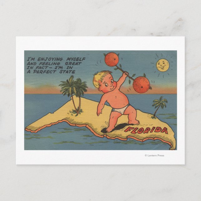 Barbell des Kindes, Orangen Postkarte (Vorderseite)