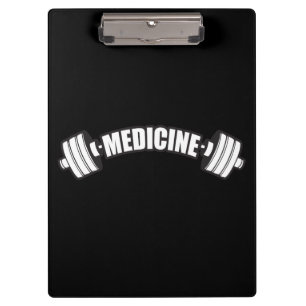 Barbell - Eisenmedizin - Gewichtheben Klemmbrett