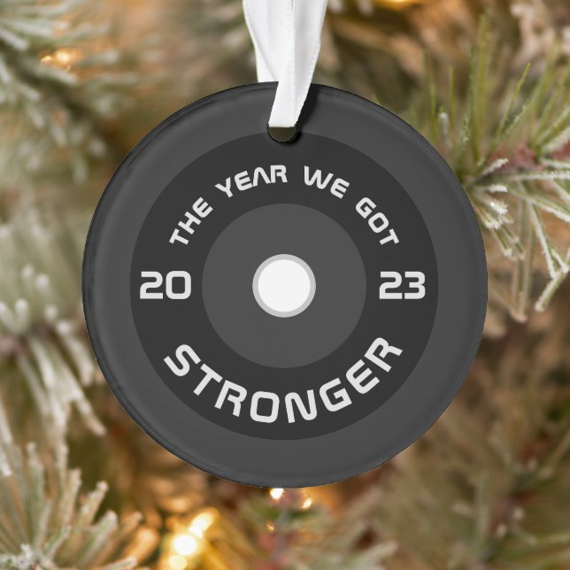 Barbell Fitness 2025 personalisiert Weihnachten Ornament (Baum)