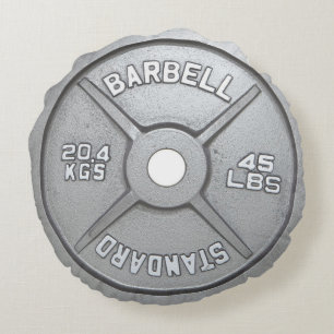 Barbell Plate - Fitnessstudio Rundes Kissen