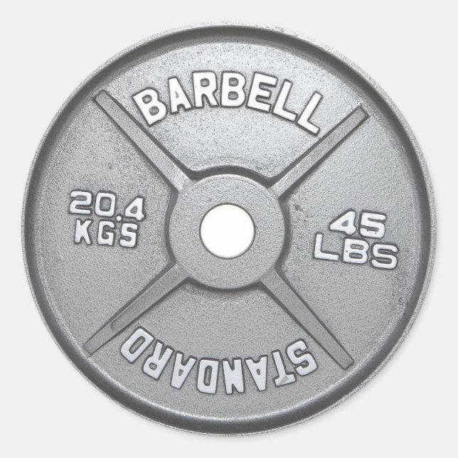 Barbell Plate Runder Aufkleber (Vorderseite)