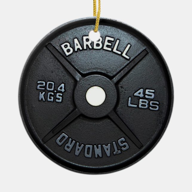 Barbell Plate Tree Ornament (Vorne)