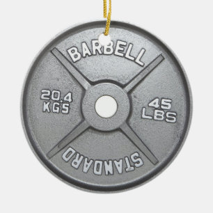 Barbell-Platte Keramik Ornament