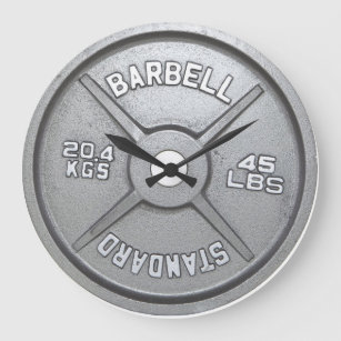 Barbell-Platten-Wanduhr Große Wanduhr