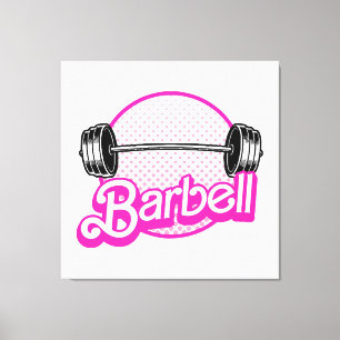 Barbell - rosa leinwanddruck