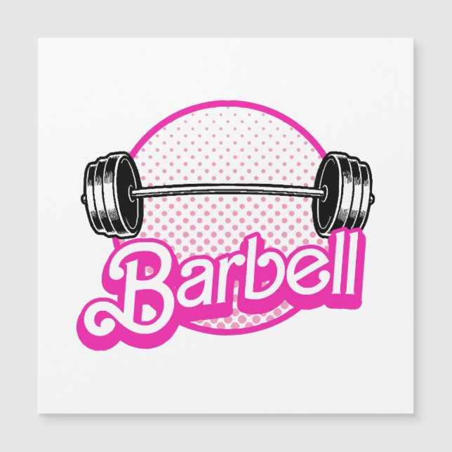 Barbell - rosa magnetkarte (Vorderseite)