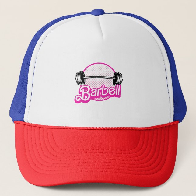 Barbell - rosa truckerkappe (Vorderseite)