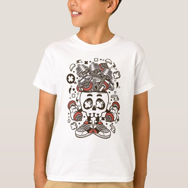 Barbell Skull Head T-Shirt (Vorderseite)