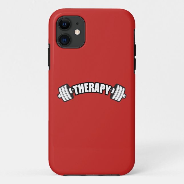 Barbell - THERAPIE - Workout Inspirational Case-Mate iPhone Hülle (Rückseite)
