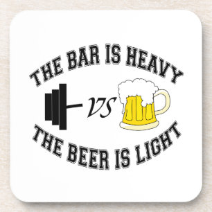 Barbell vs Bier Getränkeuntersetzer
