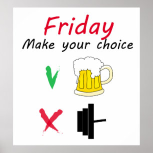 Barbell vs Bier Poster