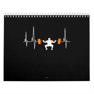 Barbell Weightfting Heartbeat Bodybuilding Cool Kalender