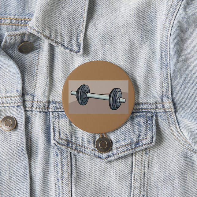 Barbell Weightlift Gym Fitness Lover Button (Von Creator hochgeladen)
