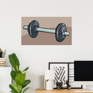 Barbell Weightlift Gym Fitness Lover Poster