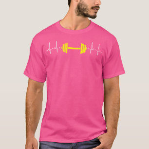 Barbell Weightlift Heartbeat Bodybuilding Weigh T-Shirt