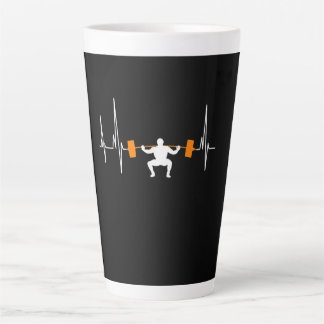Barbell Weightlifting Heartbeat Bodybuilding Cool Milchtasse