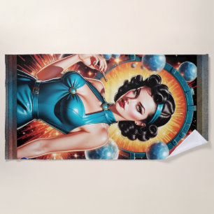 Barbenheimer Retro Fusion Atomzeitfashion Strandtuch