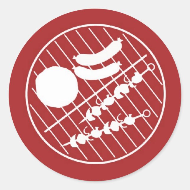 Barbeque Grill Sticker (Vorderseite)