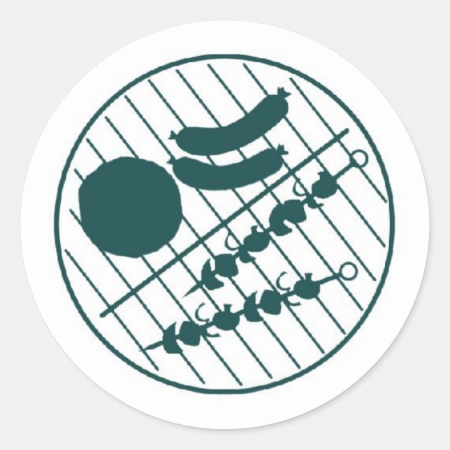 Barbeque Grill Sticker (Vorderseite)