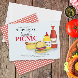 Barbeque Lässig Picnic Family Wiedersehen Hamburge Einladung