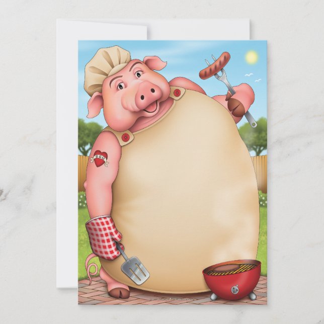 Barbeque Party Einladungen, GRILLEN Stationery Einladung (Vorderseite)