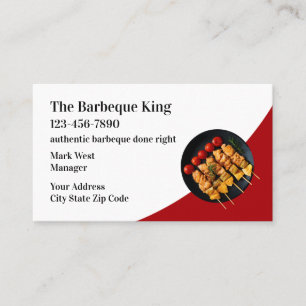 Barbeque Restaurant Theme Business Cards Visitenkarte