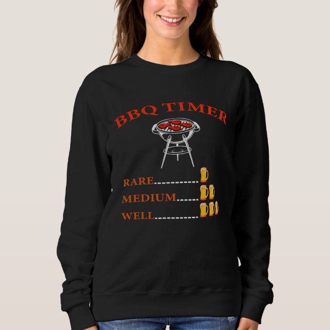 Barbeque Timer Barbeque  Or Cook Sweatshirt (Vorderseite)
