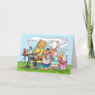 Barbeque Vatertag-Karte Karte