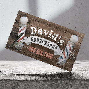 Barber Barbershop Hair Stylist Vintag Friseur Visitenkarte