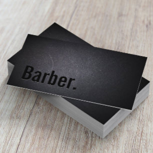 Barber Beruflich Black Minimalistisch Visitenkarte